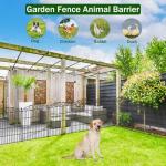 12 Panel Garden Fence - 30in High Metal Barrier