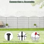 Metal Decorative No-Dig Garden Fence, 5 Pack