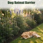 Metal Decorative No-Dig Garden Fence, 5 Pack