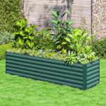 Outsunny 8ft Galvanized Raised Garden Bed Kit