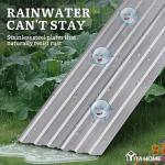 YITAHOME 8x4ft Galvanized Metal Raised Garden Bed Kit