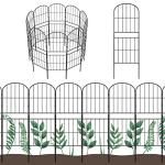 OUSHENG Rustproof Metal Garden Fence Panel Pack
