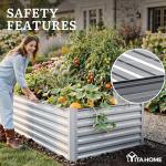 YITAHOME 8x4ft Galvanized Metal Raised Garden Bed Kit