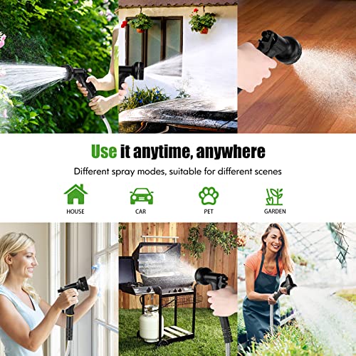 100FT Stainless Steel Heavy-Duty Garden Hose with Nozzle