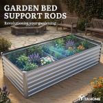 YITAHOME 8x4ft Galvanized Metal Raised Garden Bed Kit