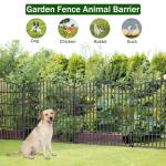 5 Panel Decorative Garden Fence for Outdoor Use