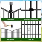 5 Panel Decorative Garden Fence for Outdoor Use
