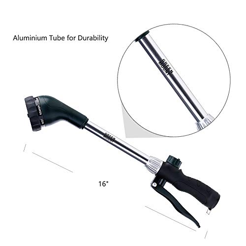 16" GREEN MOUNT Watering Wand with 8 Spray Patterns