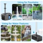Solar Fountain Pump with Battery Backup Kit