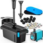 Pond Filter and Pump Fountain Kit, 660GPH