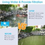 Pond Filter and Pump Fountain Kit, 660GPH