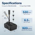 VIVOHOME 530 GPH Submersible Pond Filter Pump