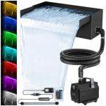 Pond Waterfall Kit with LED Lights & Pump