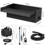 Pond Waterfall Kit with LED Lights & Pump