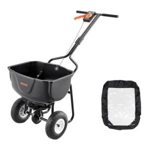 VEVOR 60LB Push Spreader with 8-Inch Tires