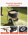 VEVOR 60LB Push Spreader with 8-Inch Tires
