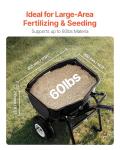 VEVOR 60LB Push Spreader with 8-Inch Tires