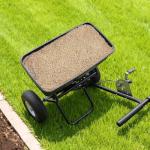 VEVOR 12ft Push Broadcast Spreader with 130lbs Hopper