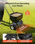 VEVOR 12ft Push Lawn Spreader with 80lbs Capacity