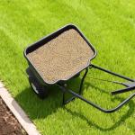 VEVOR 12ft Push Lawn Spreader with 80lbs Capacity