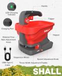 SHALL Battery-Powered Fertilizer Spreader with 8 Settings