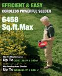 SHALL Battery-Powered Fertilizer Spreader with 8 Settings