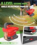 SHALL Battery-Powered Fertilizer Spreader with 8 Settings