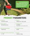 SHALL Battery-Powered Fertilizer Spreader with 8 Settings