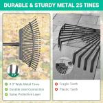 Adjustable Heavy-Duty Garden Rake with Bags