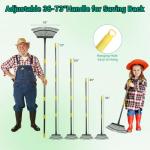 Adjustable Heavy-Duty Garden Rake with Bags