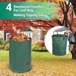 Adjustable Heavy-Duty Garden Rake with Bags