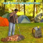 Adjustable Heavy-Duty Garden Rake with Bags