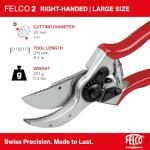 Felco F2 Pruning Shears – Swiss-Made Garden Clippers