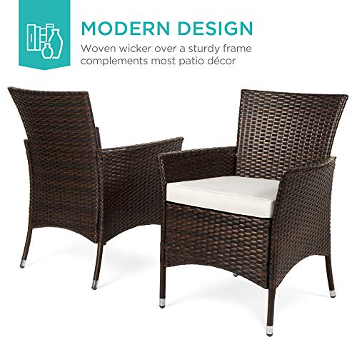 5-Piece Indoor Outdoor Wicker Dining Set with Glass Tabletop