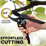 Heavy Duty Ratchet Pruning Shears for Easy Cutting