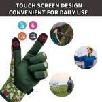 Touch Screen Gardening Gloves for Women - Green