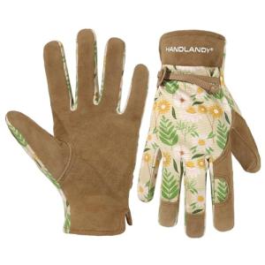 Breathable Leather Gardening Gloves for Women