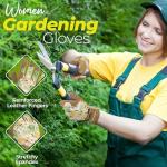 Breathable Leather Gardening Gloves for Women