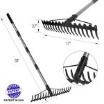 Heavy Duty 5.4FT Bow Rake with Steel Handle