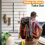 Heavy Duty 63-Inch Metal Garden Rake with 17 Tongs