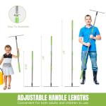 Adjustable Metal Leaf Rake with 14 Tines