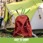 Adjustable Metal Leaf Rake with 14 Tines