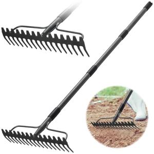 Heavy Duty 49'' Bow Rake with Stainless Steel Handle
