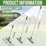 15-Inch Bow Rake with Adjustable Stainless Steel Handle