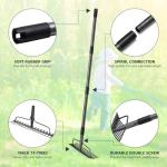 Heavy Duty 49'' Bow Rake with Stainless Steel Handle