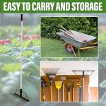 15-Inch Bow Rake with Adjustable Stainless Steel Handle