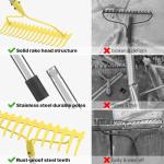 Heavy Duty 6 FT Metal Garden Rake with Tines