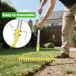 Heavy Duty 6 FT Metal Garden Rake with Tines