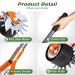 Walensee Manual Wheel Rotary Lawn Edger Tool