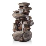 40" 4-Tier Rock Fountain with LED Lights